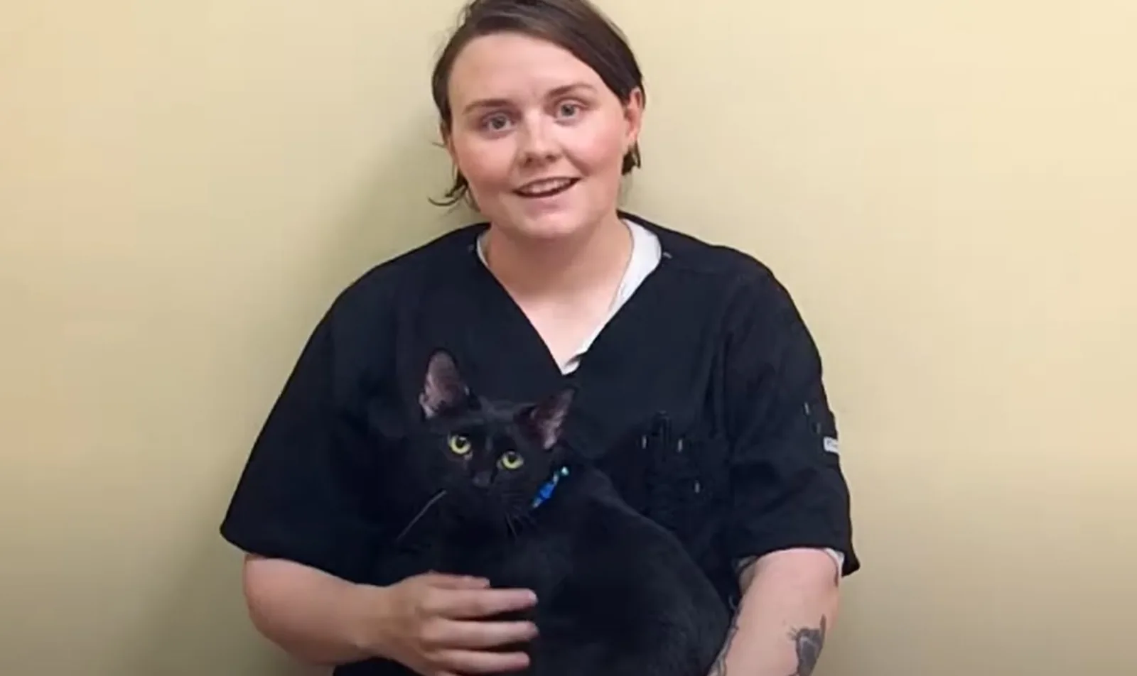 Caitlyn and her cat, Franklin